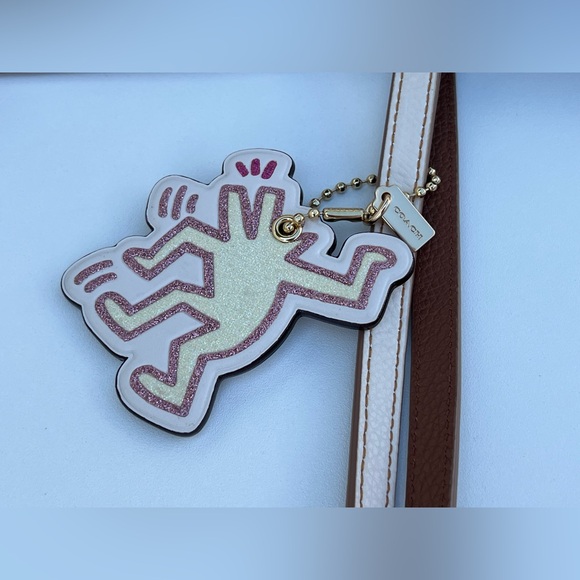 COACH Keith Haring Town Tote With Dancing Dog & Matching Charm - Picture 13 of 13